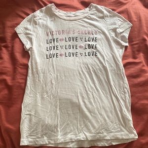 White Victoria’s Secret t-shirt